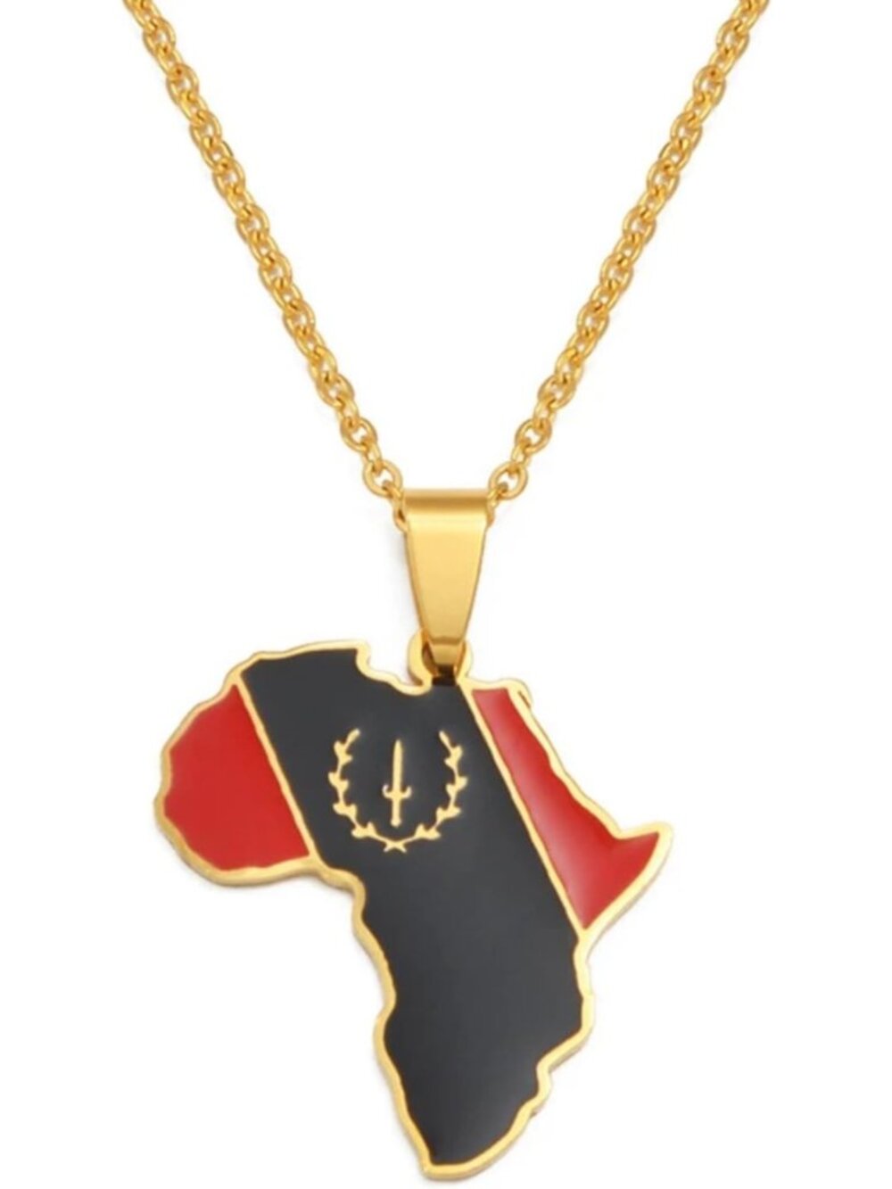 Stylish Black Heritage Flag Necklace for Men & Women | Unique Jewelry Gift